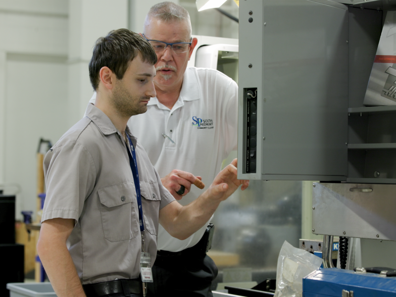 Jacob and Machining Instructor at SPCC-B